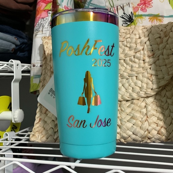 POSHFEST 2025 Custom Tumbler w/3 QR Closet Code stickers - Picture 9 of 11